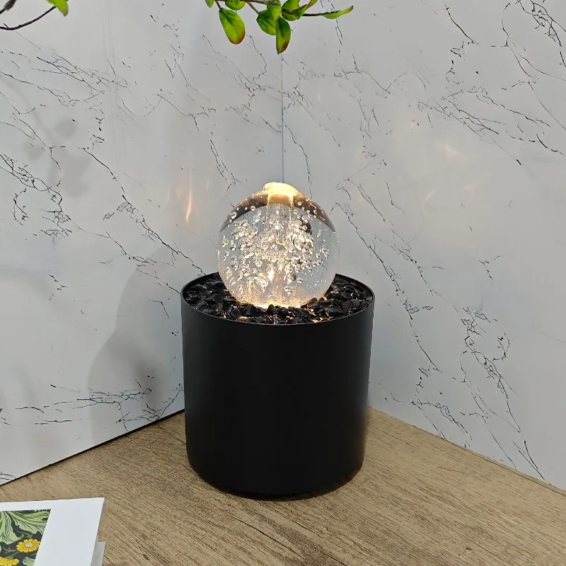 Tabletop Water Flow Ornament Quiet Water Flow Exquisite Craft Indoor Desk Living Room Entry Office Home Decor Water Accent