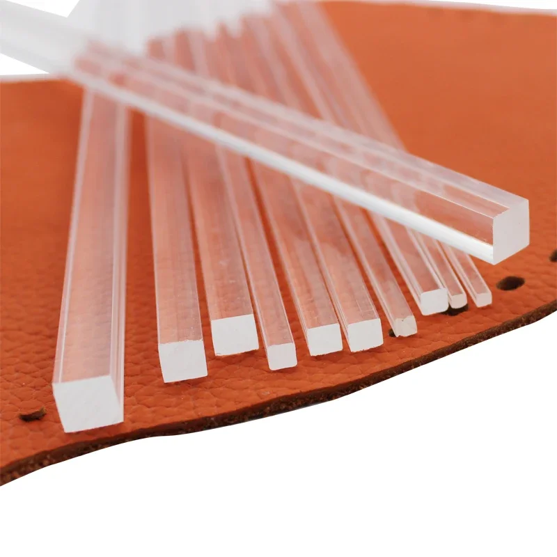 แท่งพลาสติกอะคริลิกสี่เหลี่ยมอะคริลิกใสใส Plexiglass PMMA
