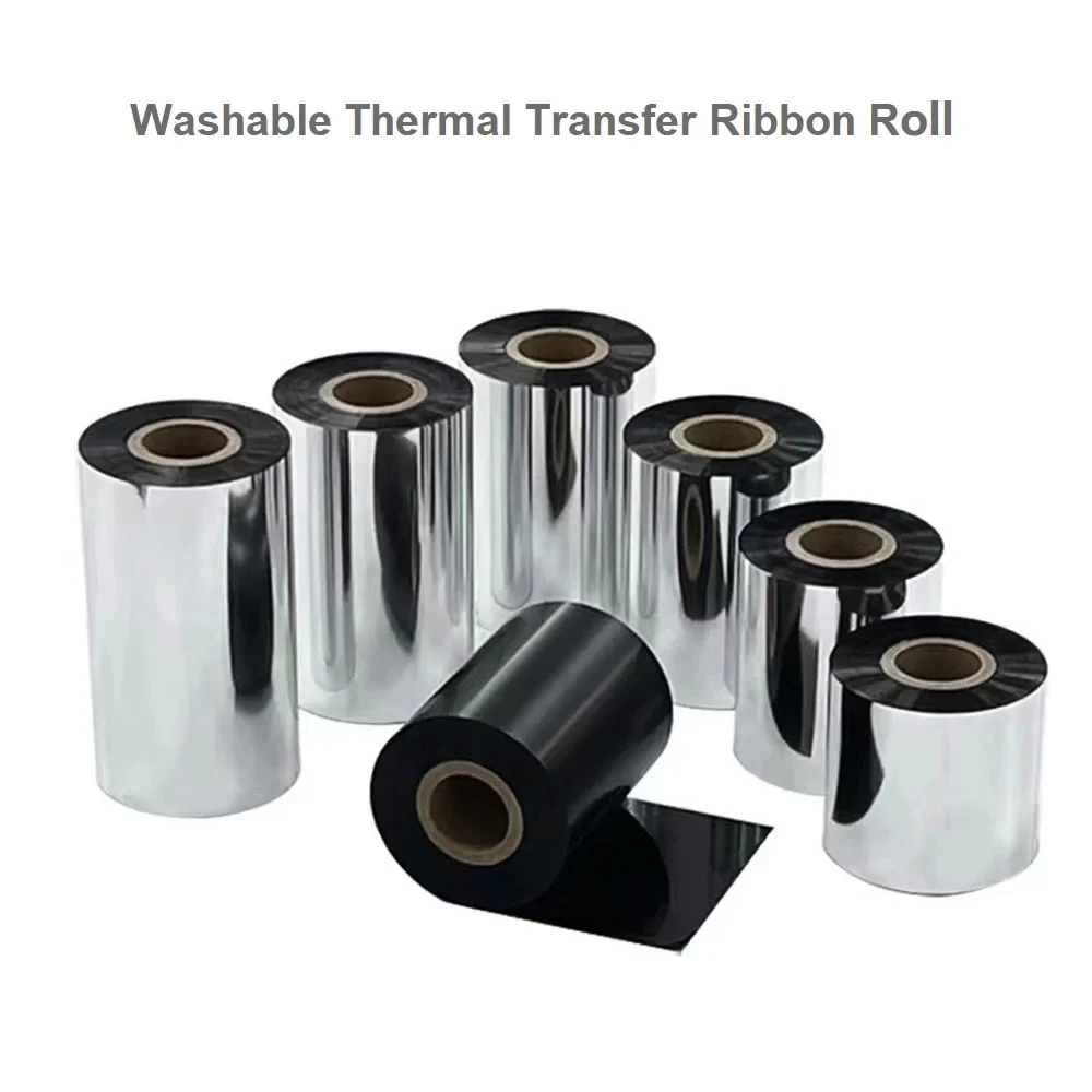 Stampa di etichette per la cura Rotolo di nastro inchiostrato 30×300M 35 40 50 55 60 Nastro inchiostrato a trasferimento termico migliorato per la stampa di etichette per la cura del lavaggio