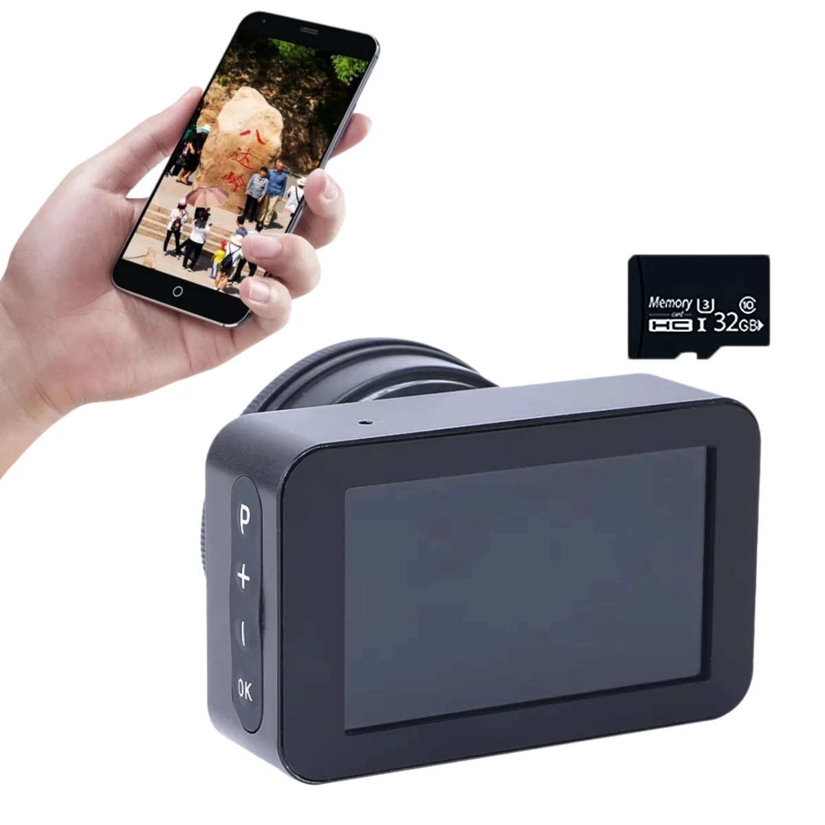 4k Electronic Eyepiece Camera High-Definition Pixels 3‑Inch Screen For Photo Video Recording Outdoor Exploration Wilderness