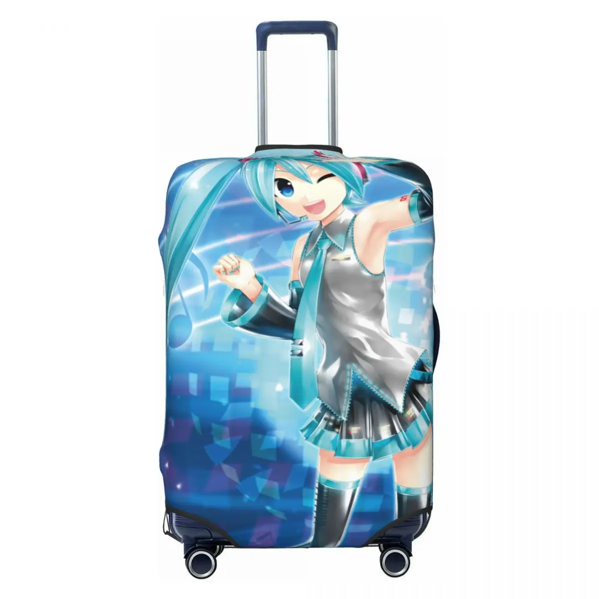 カスタム初音ミク-vocaloid-ロックアニメ荷物カバープロテクターファッション旅行スーツケース保護カバー-18-32-インチ用