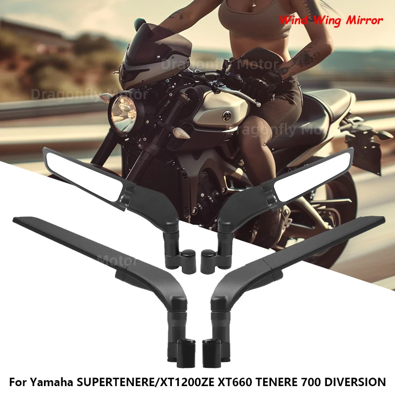 

For Yamaha SUPERTENERE/XT1200ZE XT660 TENERE 700 DIVERSION Universal Motorcycle Mirror Wind Wing side Rearview Reversing mirror