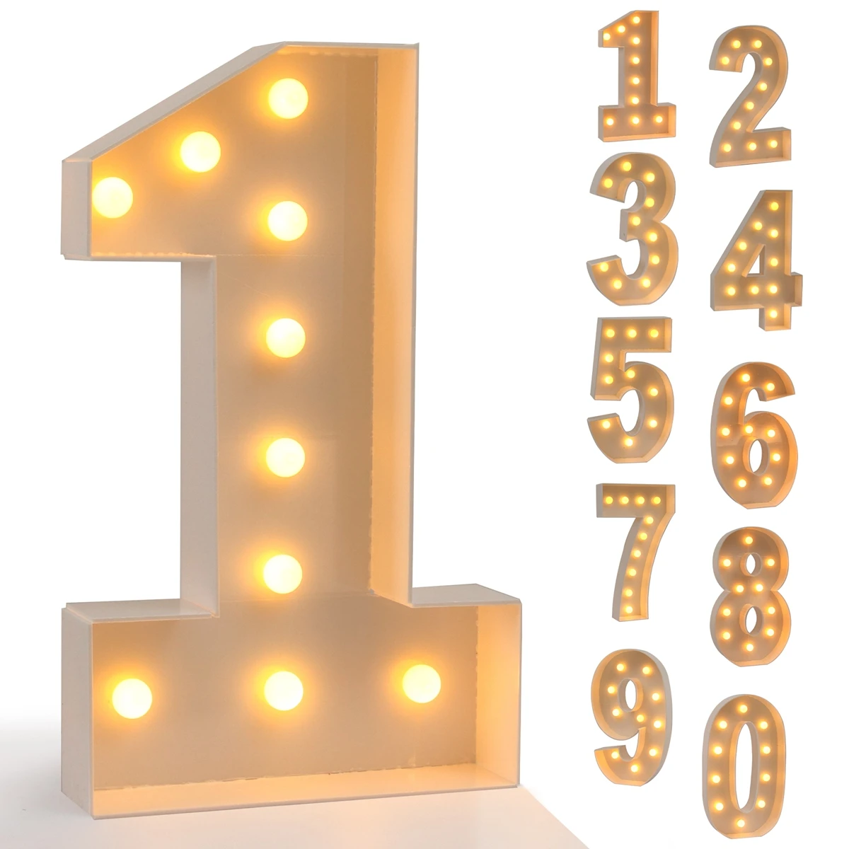 91.5cm Marquee Light Up Giant Number Balloon Filling Box 1st 18 30 40 50 Birthday Mosaic Balloon Frame Birthday Party Decoration