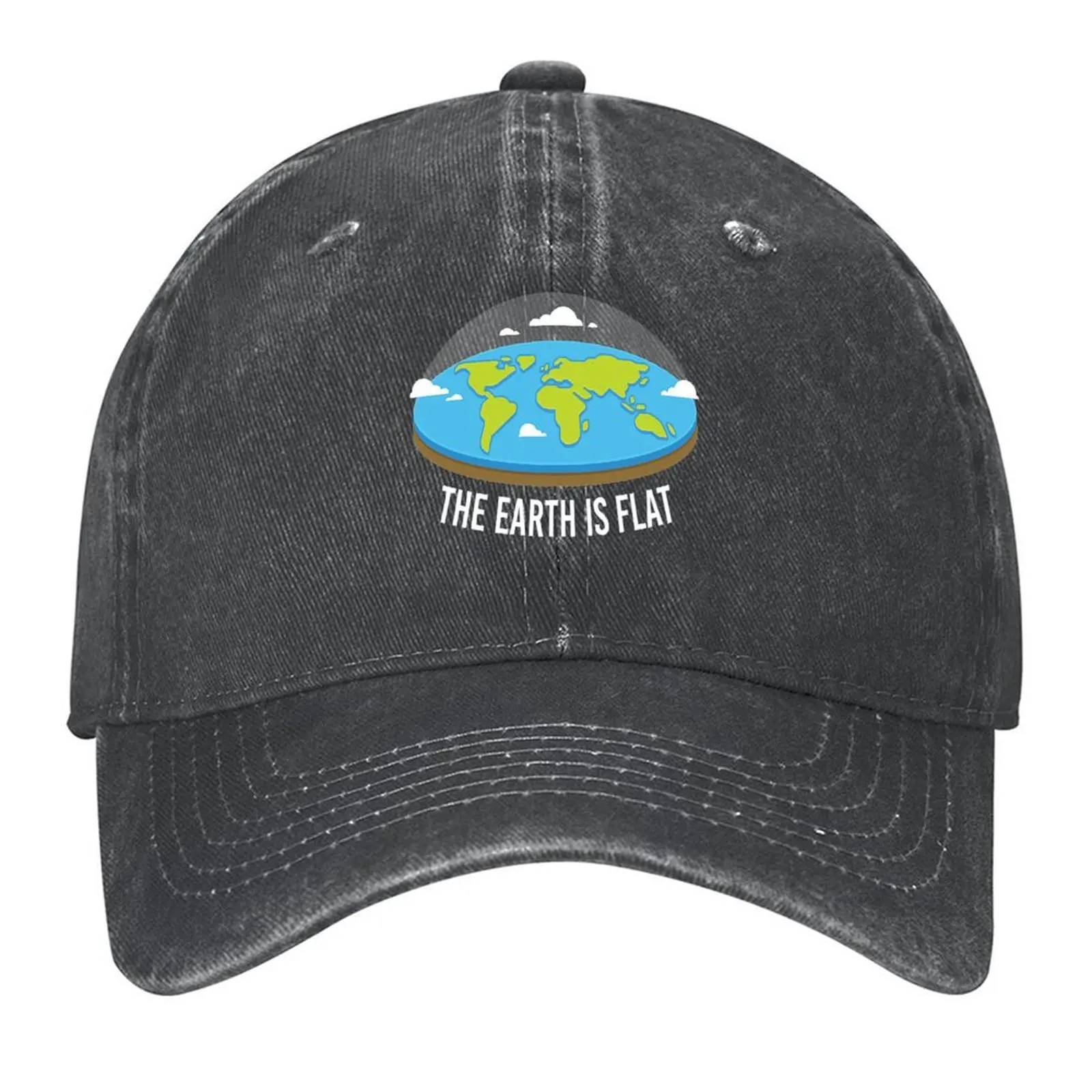 

the earth is flat earthers Baseball Cap Dropshipping Fashion Beach black Ball Cap Elegant Women's Hats Men's