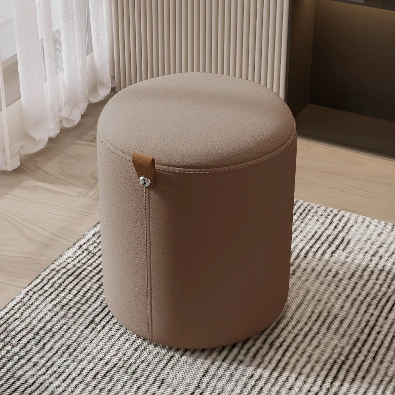 Dressing stool, home living room shoe changing stool, rotating bedroom circular stool, low stool with handle, coffee table stool image 4