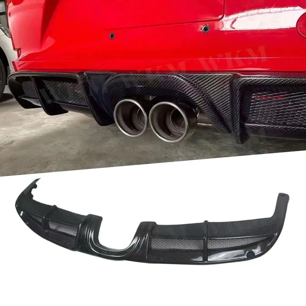 Carbon Fiber FRP Material Rear Bumper Lip Diffuser for Porsche 718 Boxster Cayman 2016-2020 Middle Out Of The Back Lip