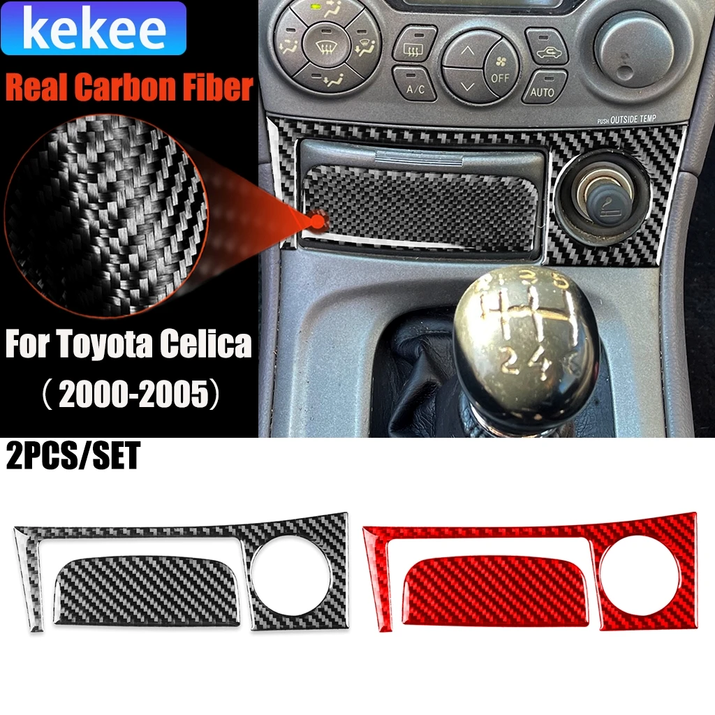 

Carbon Fiber Car Accessories Cigarette Lighter Decorative Modified Interior Trim Cover Soft Sticker For Toyota Celica 2000-2005