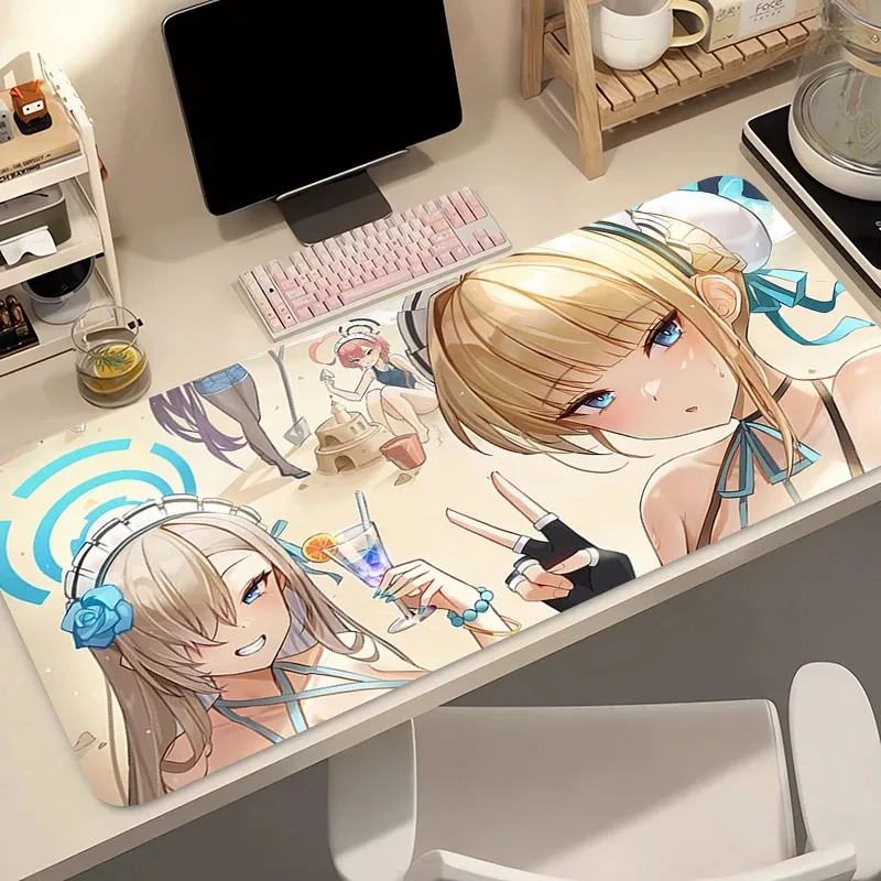 لوحة ماوس PC Speed للاعبين الرياضيين الإلكترونيين كمبيوتر محمول أزرق أرشيف Asuma Toki لوحة المفاتيح مثير فتاة حصيرة مكتبية لوحة ماوس أنيمي #2