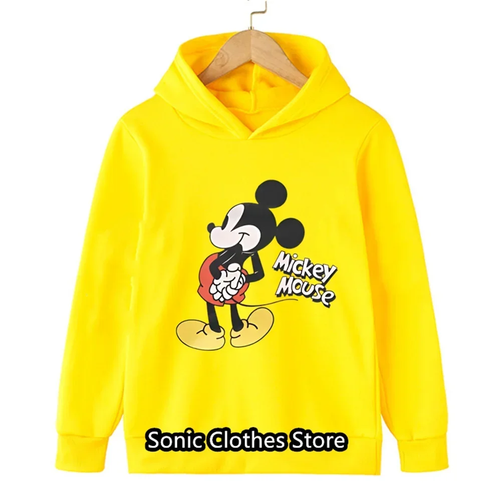 Kids Mickey Mouse Hoodies Minnie mouse Sweatshirt Baby Boy Clothes Long Sleeve Tops Cute Children Spring Costume Girls Clothing