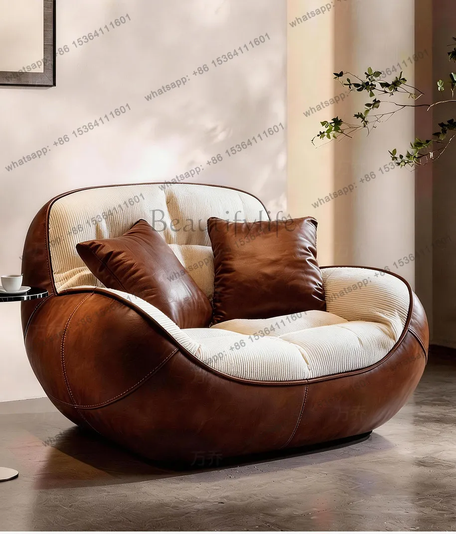 

Modern simple lazy sofa chair Italian minimalist high-end home balcony living room single leisure recliner