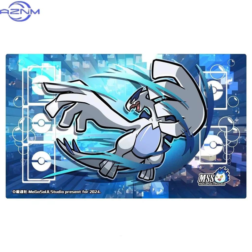 Cool Ice Type Pokemon Print Mouse Pad, Waterproof Non Slip Table Mat for TCG Card Battle Game