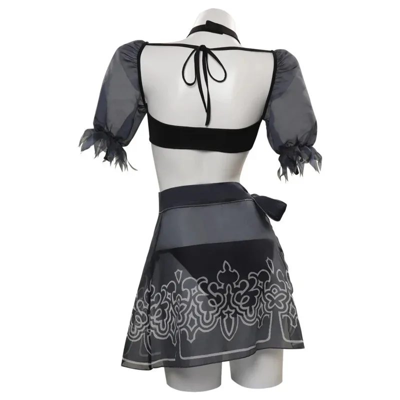 2025 22 YoRHa 2B Косплей Купальник Женский Костюм Аниме Игра NieR No 2 Type B Ролевая Игра Фантазия Наряды Необычные Платья Партия Ткань Di
