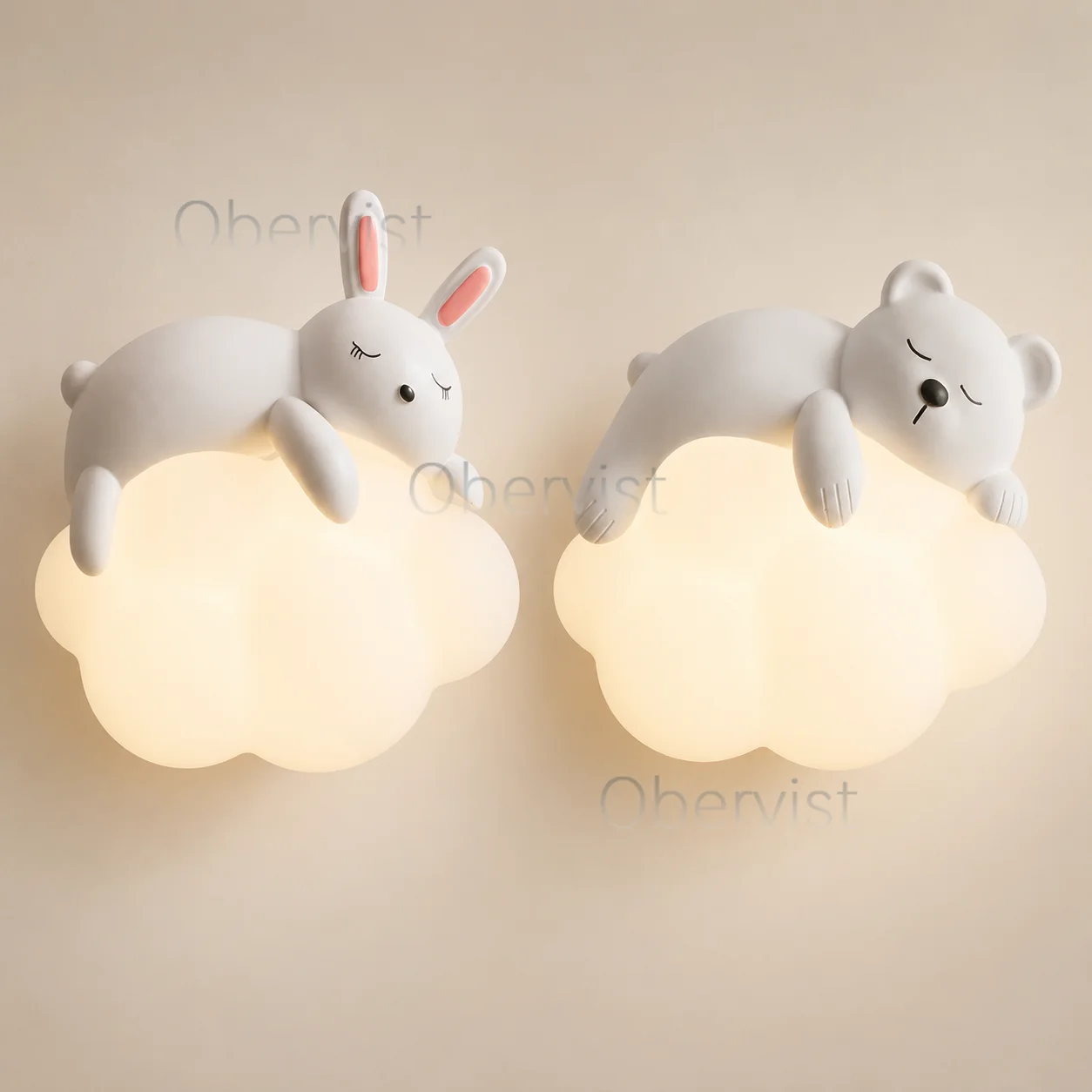 Balloon Bear Wall Lamp with Glass Shade, Cute LED Bedside Sconce for Kids Nursery Bedroom, Modern Creative Wall Light