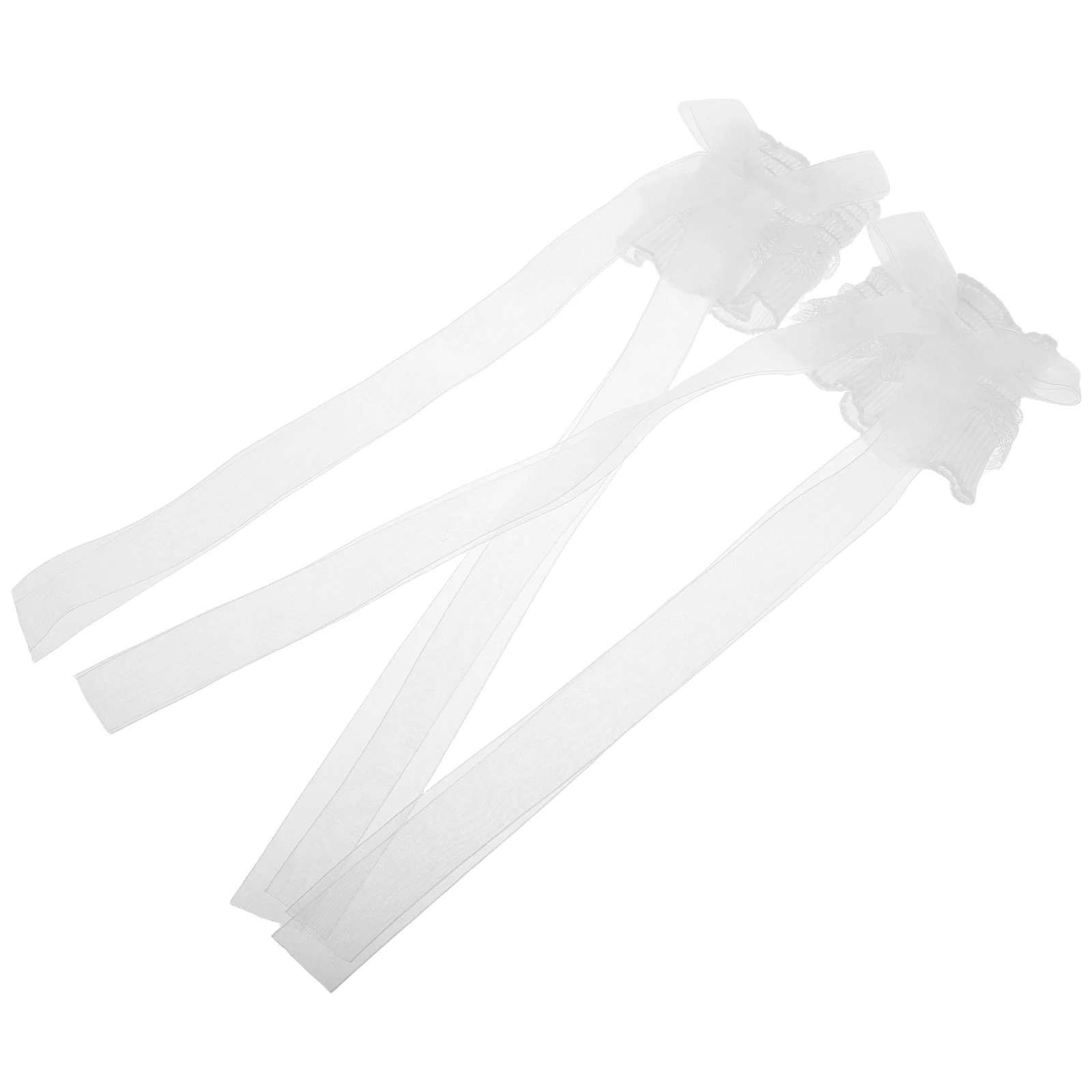 

Ruffle Cuffs Lace Bow Arm Sleeves Covers for Women Tie Detachable Wedding Dresses