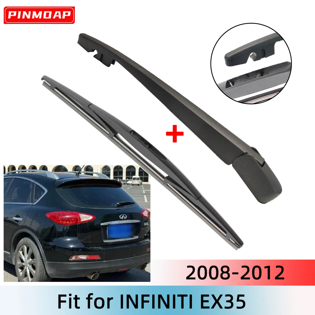 1/2PCS Heckscheibenwischerblatt Wischerarm Kit für INFINITI EX35 2008--2012 Windschutzscheibe Windschutzscheibe Heckscheibe