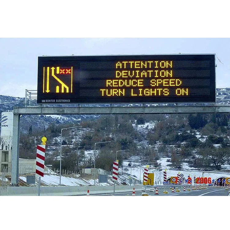EN12966 NTCIP ITS P10 P16 P25 P31.25 Outdoor VMS LED Variable Message Sign LED Traffic Display Screen Board