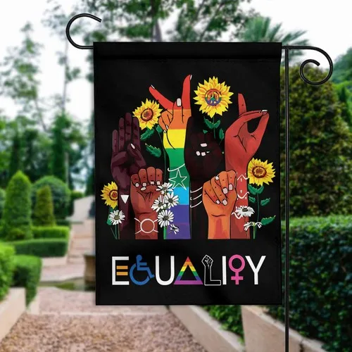 Equality Garden Flag, Equality Flower LGBT Flag, Inclusion Flag, Diversity Flag HHZ UUV