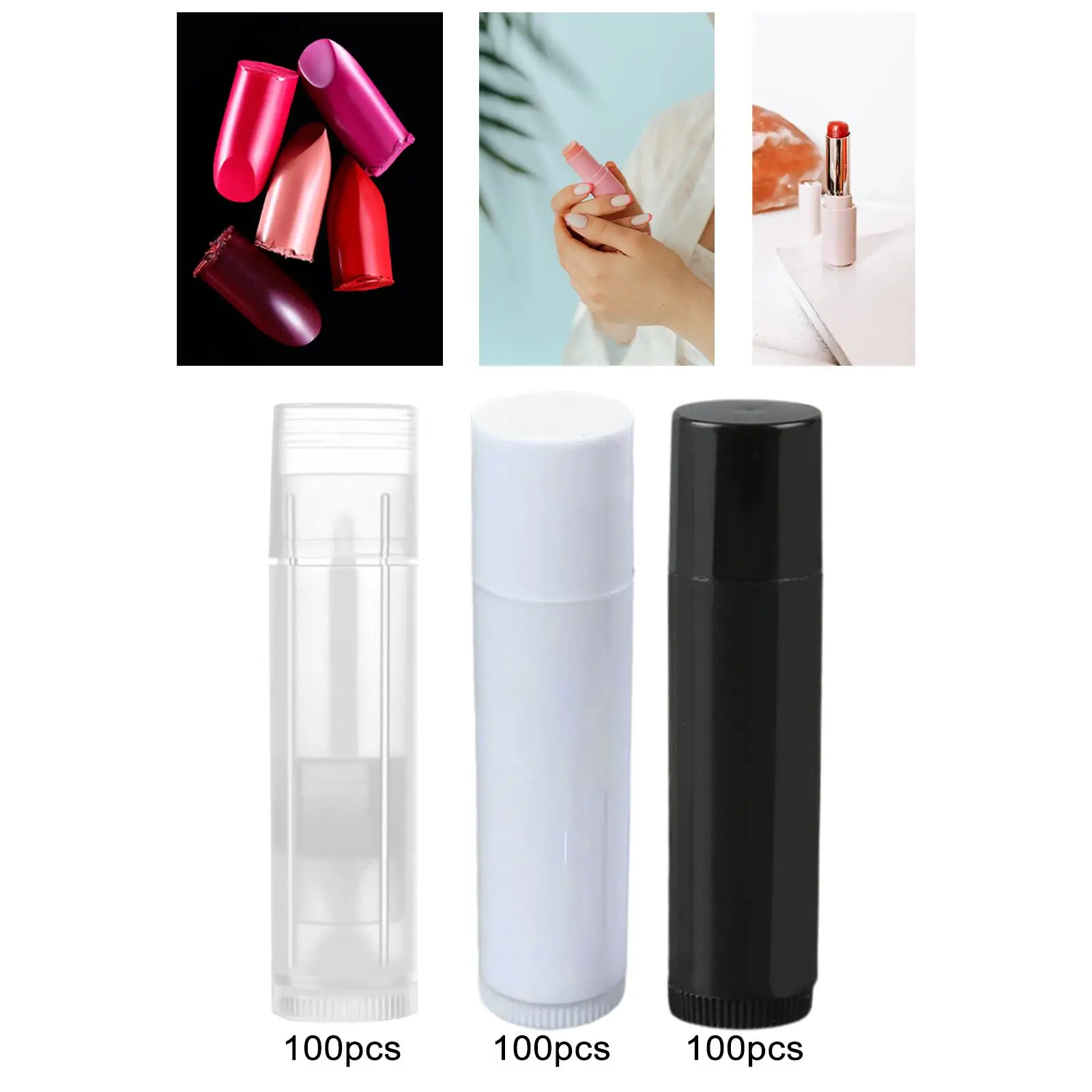 100x ลิปบาล์ม Lip Oil ลิปสติกมินิขวดคอนเทนเนอร์สําหรับผู้หญิง DIY