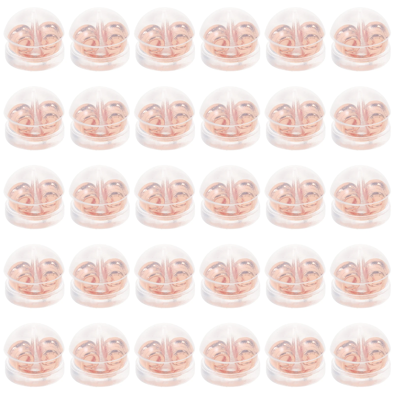 

50 Pcs Anti-allergic Earrings Rubber Backings for Pierced Preserve Heavy Silica Gel Retainers