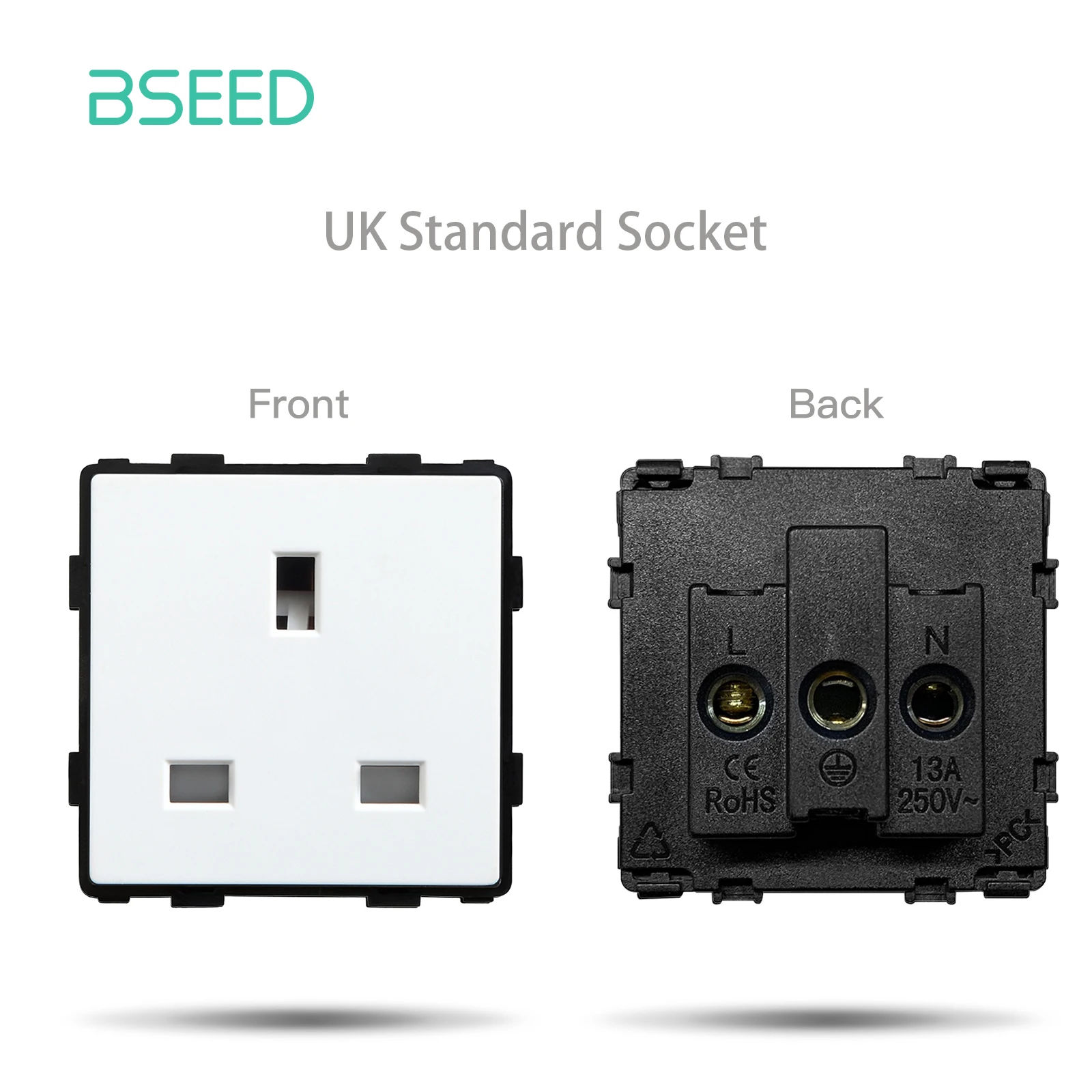 BSEED EU Standard Taste Schalter Teil HDMI USB TV Internet Typ-C Buchse Funktion Teile Mit Glas Rahmen DIY Heimwerker