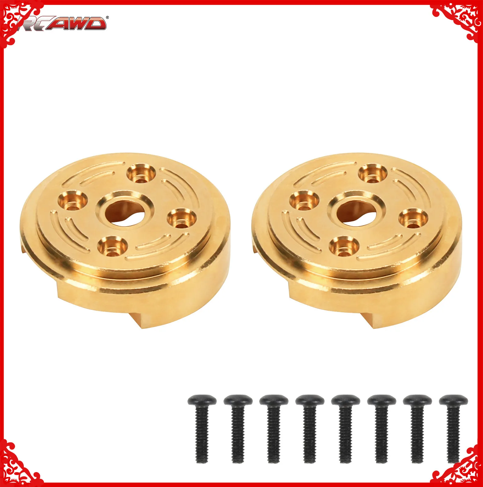 

2x brass portal Axle counterweight blocks weights 74g for FMS 1/24 FCX24 1/18 FCX18 crawlers upgrades parts