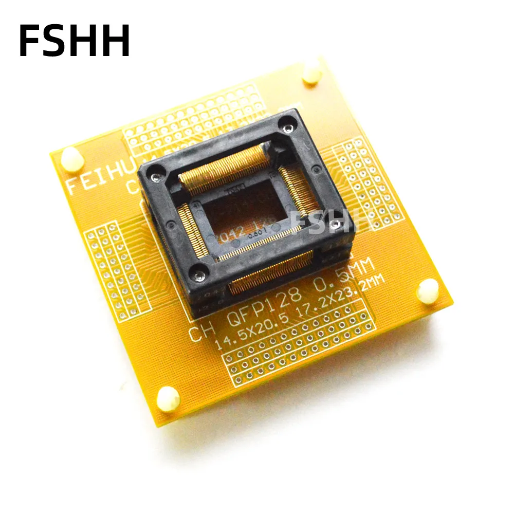 IC51-1284-1433-10 FPQ-128-0.5-03 test socket LQFP128 PQFP128 TQFP128 QFP128 adapter Pitch 0.5mm