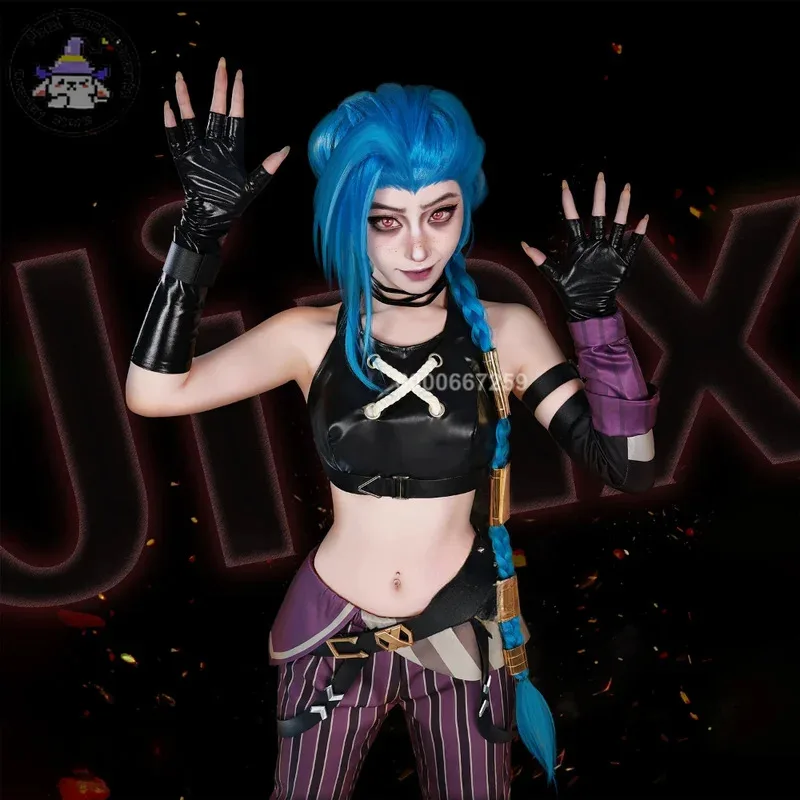 LOL Jinx Косплей Костюм Аниме LOL Arcane Jinx Косплей Униформа Одежда Хэллоуин Карнавальный Костюм На Заказ Хэллоуин Cos Comic-Con