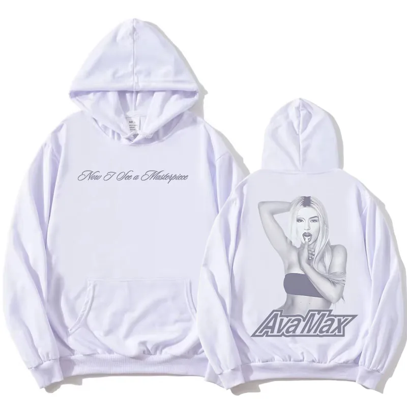

Masterpiece Hoodie Ava Max Don't Click Play Album Graphic Sweatshirt Long Sleeve Female Hooded Pullovers Autumn Fleece Sudadera
