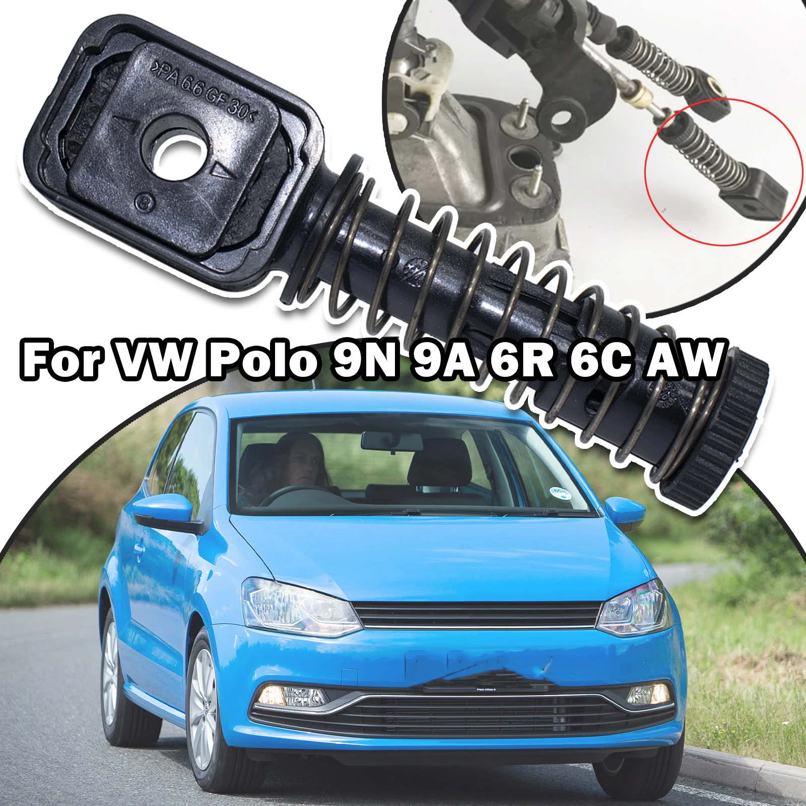 

Кабельная муфта Bowden для VW Polo 9N 9A 6R 6C AW, ручной переключатель передач, рычаг переключения передач, кабельная связь, стержень End1K0711761B