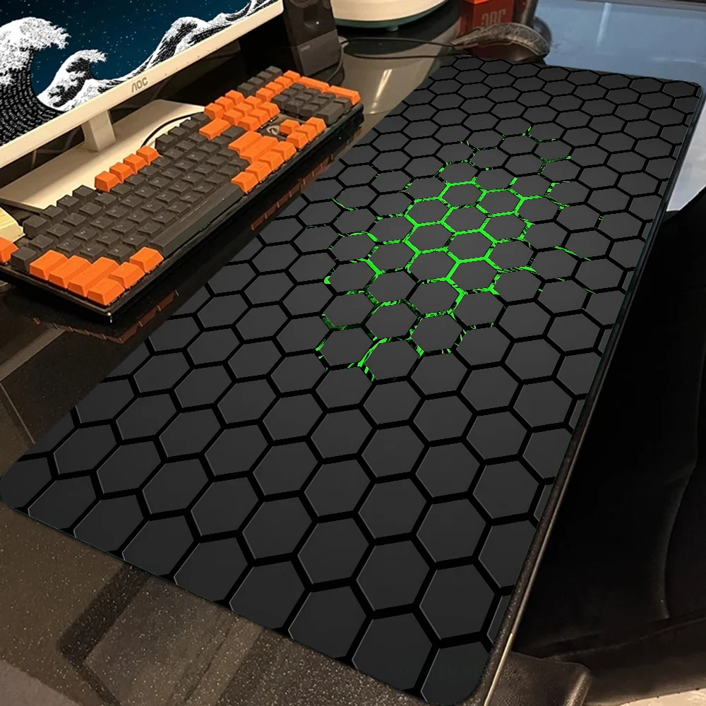 Grid Honeycomb Mousepad Mouse Mat With Pad gaming accessories Prime Gaming XXL Keyboard Pad Stitch Padding Mat