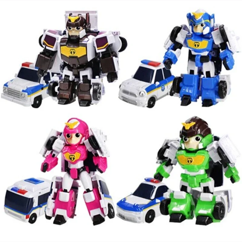 Transformación Auto Justice Rescue Team coche Robot Mech deformación vehículo figura de acción juguetes para niños regalo para niños