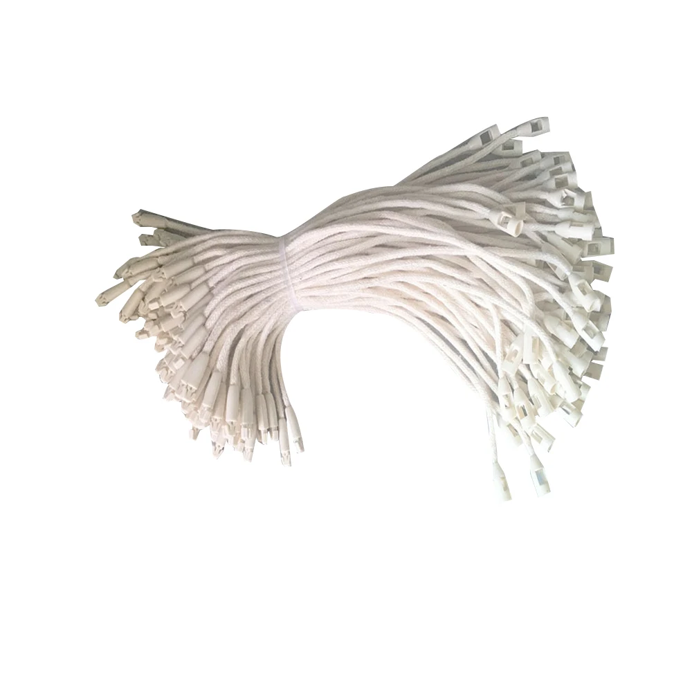 

1000pcs Polyester Bullet String Lock Clothing Tag Rope Clothes Sling Wax Rope Hanging Grain DIY Hand-worn Rope White/Black/Beige