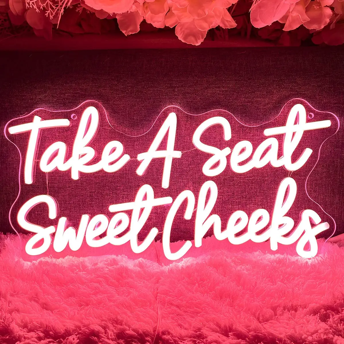 

Take a Seat Sweet Cheeks Neon Sign Wall Decor Light Signs Bedroom Happy Birthday Wedding Party Logo Decorations Business