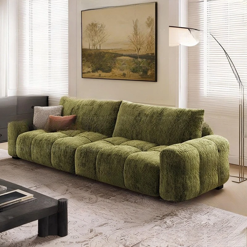 One-piece dual-purpose multi-functional fabric sofa retro electric telescopic bed guest bedroom