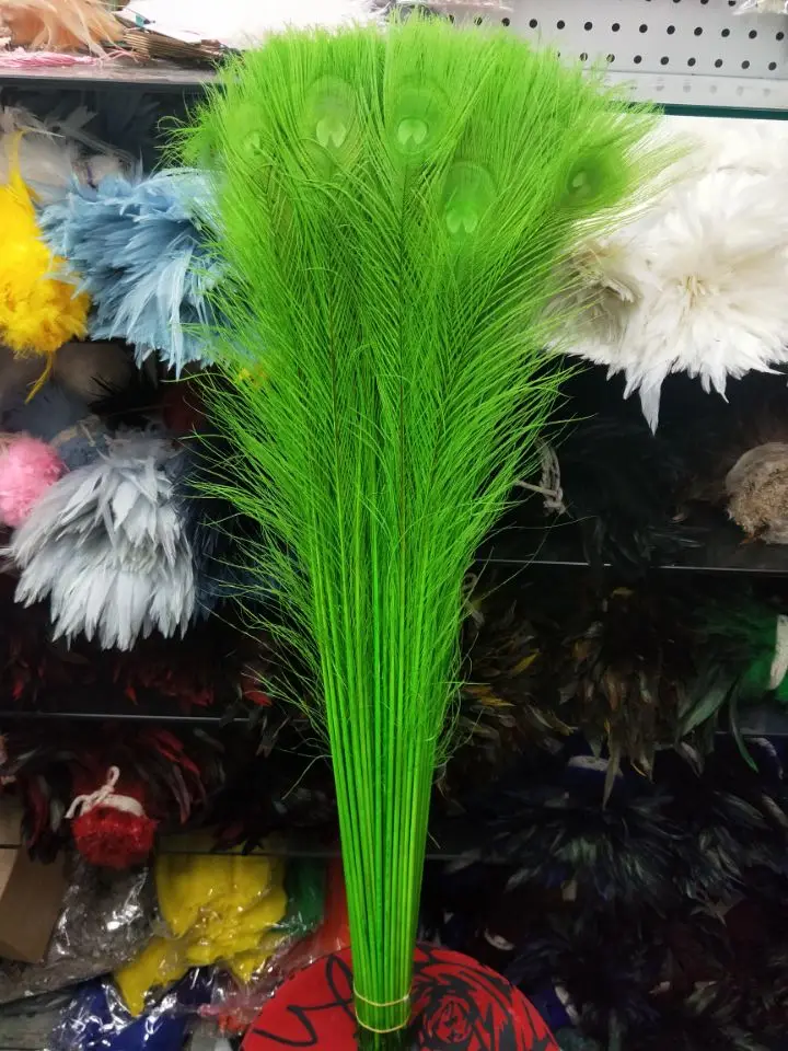 Wholesale 100 pcs Peacock Feather eyes 32-34inches / 80-90cm color optional