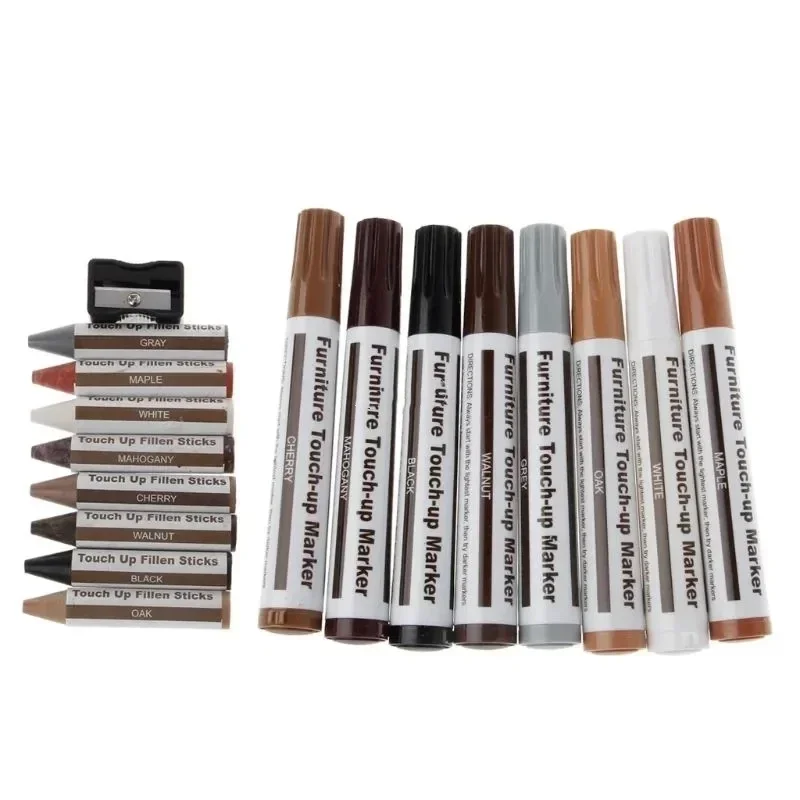 Furniture Repair Pen Markers Remover Wood Scratches Restore Kit Scratch Filler Paint Wooden Cabinet Floors Tables