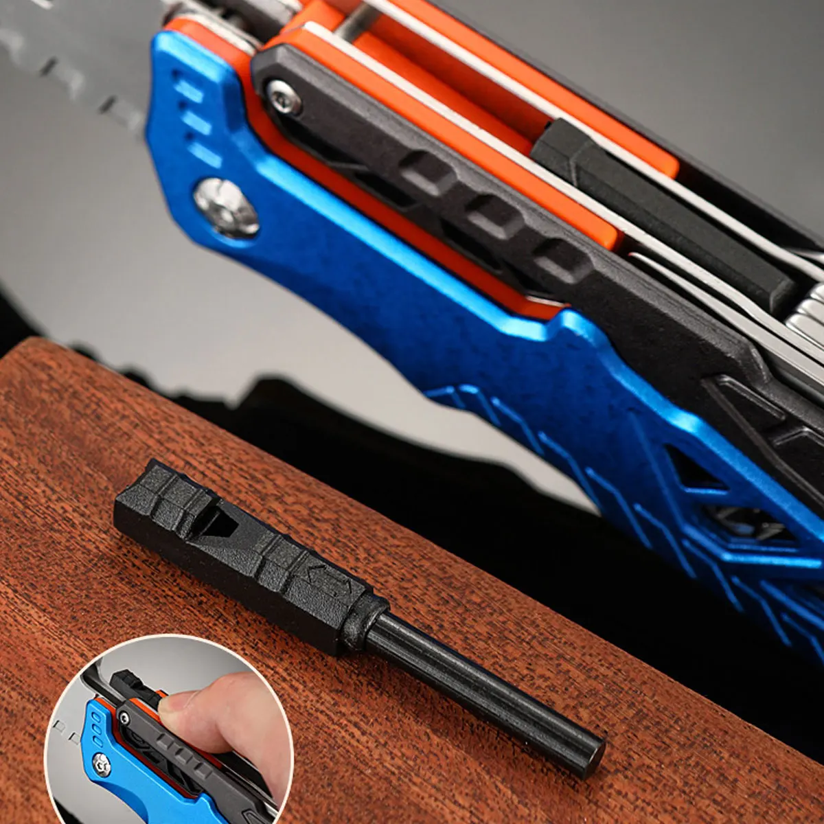 13 in 1 Multi Tool Safety Hammer Wrench Outdoor Folding Portable Pliers Camping Car Emergency Tool Built in Bits EDC Kit view 5