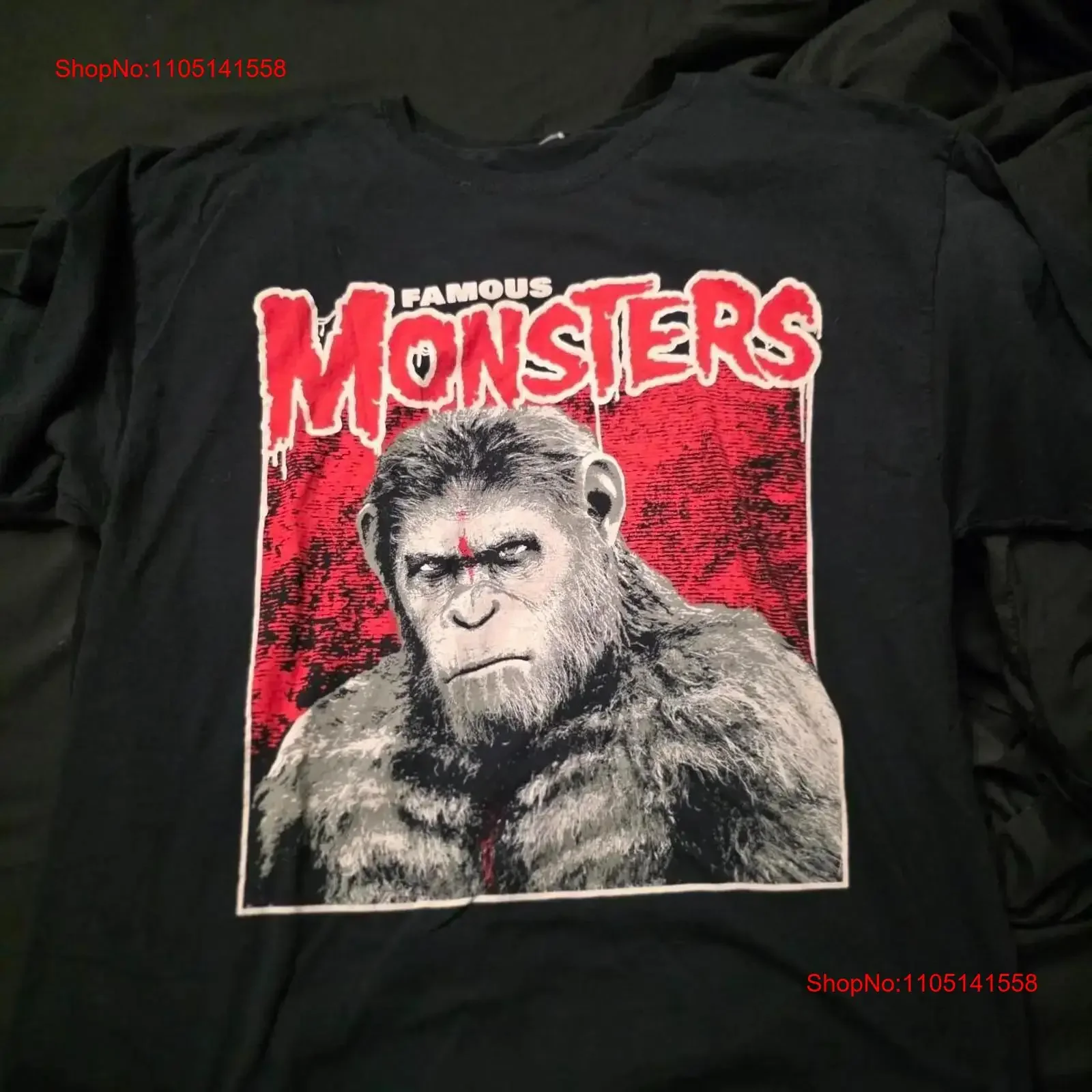قميص كلاسيكي بأكمام قصيرة من Monsters Planet of the Apes الشهير، قميص كلاسيكي برسومات مغسولة للارتداء اليومي للجنسين متعدد الاستخدامات