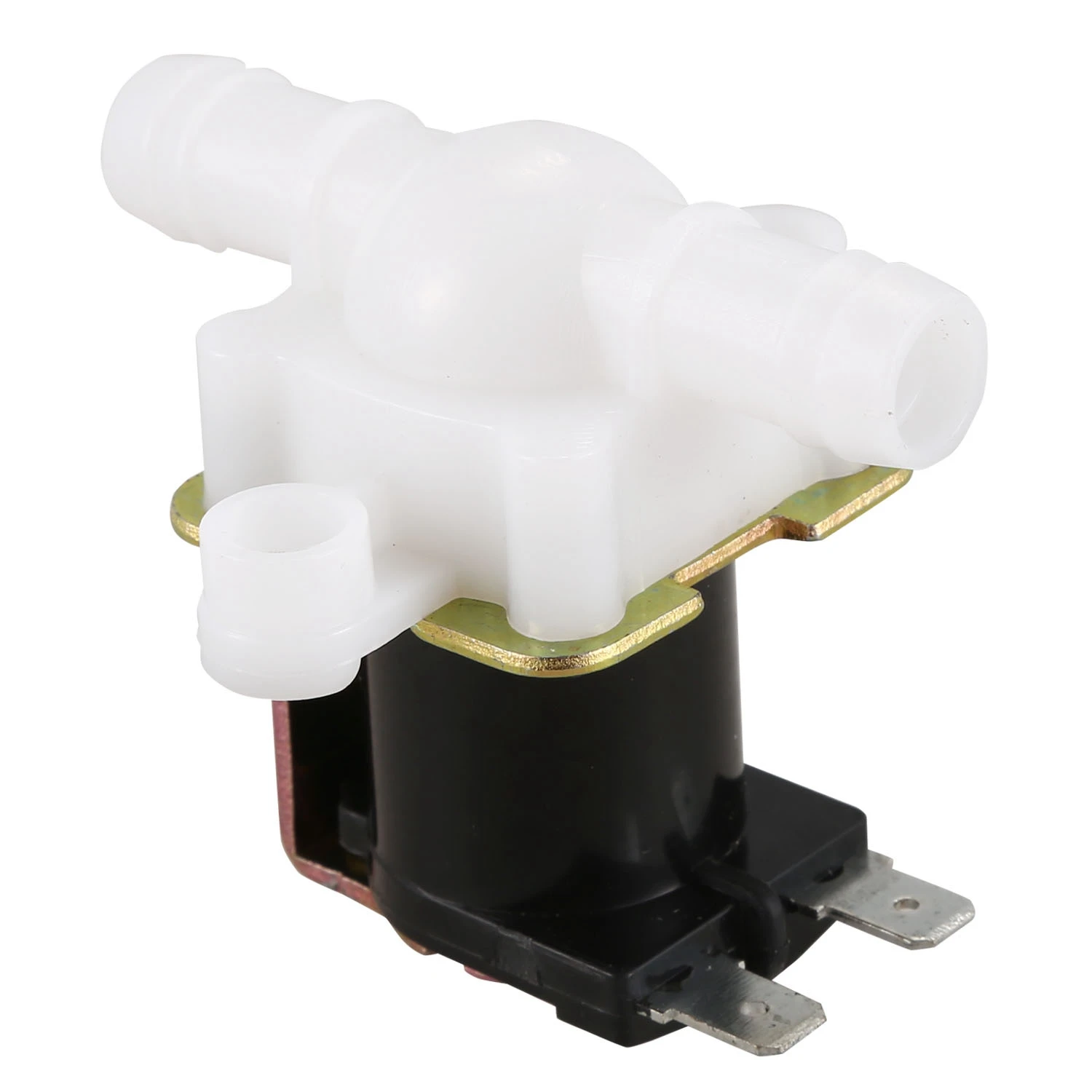 JUF-3/8inch 12VDC Hose Barb Electric Solenoid Valve Plastic Body 12-volt DC for Automatic Faucets Drinking Fountains-no