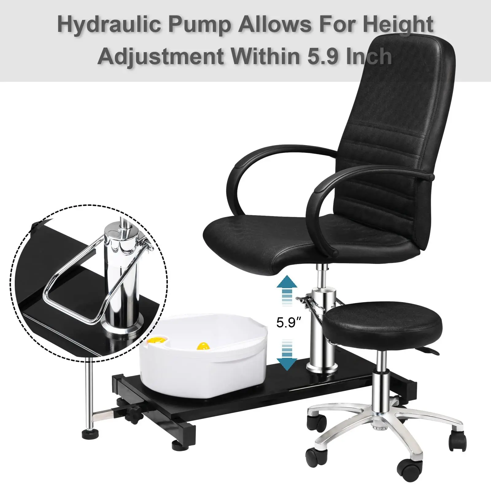 AOLIVIYA Beauty Salon Spa Professional Pedicure Chair Tattoo Foot Repair Chair Nail Bed Simple Solid Color Foot Bath Unit