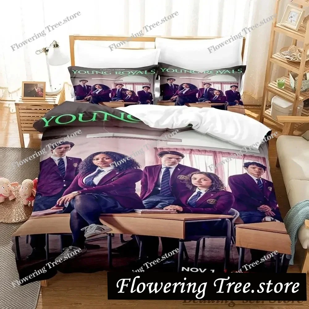 

2025 Young Royals TV Bedding Set Single Twin Full Queen King Size Bed Set Aldult Kid Bedroom Duvetcover Sets parure de lit Bed02