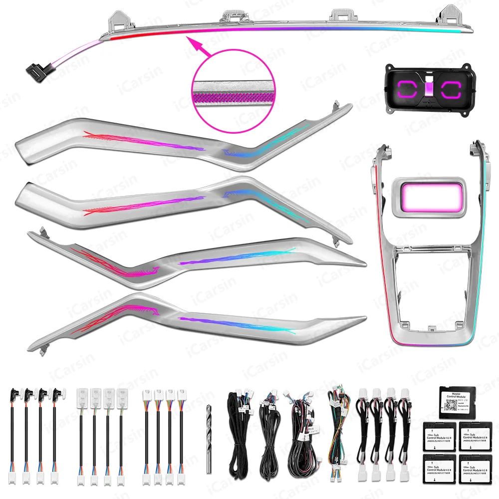 

Upgrade 256 Colors Led Car Interior Ambient Lighting for Innova Hycross 2023 Trim Decoration Accessories Parts RHD