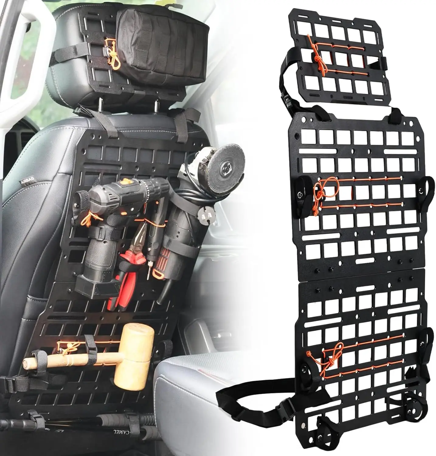 

Rigid Molle Panel & Headrest Molle Panel For Truck Pickup Vehicles Universal