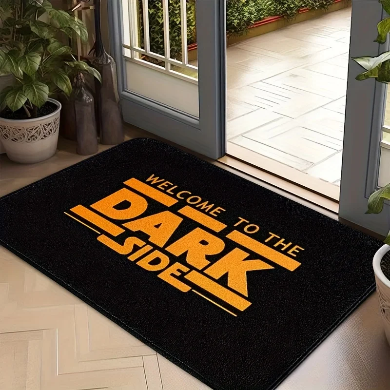 Durable Non Slip Floor Mat With Bold Text Motif For High Traffic Living Room And Game Room Practical Use