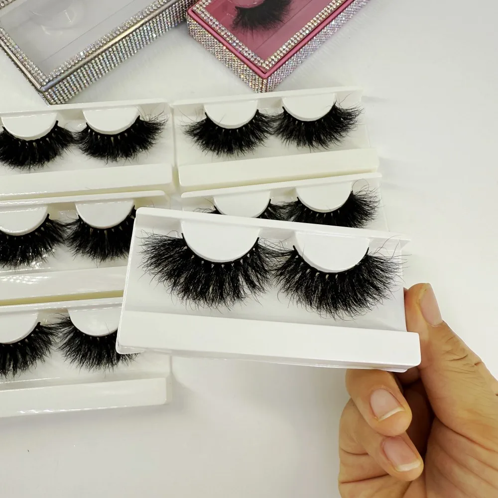 Cílios de vison de 25 mm com caixa de cílios grátis Cílios de vison de alta qualidade