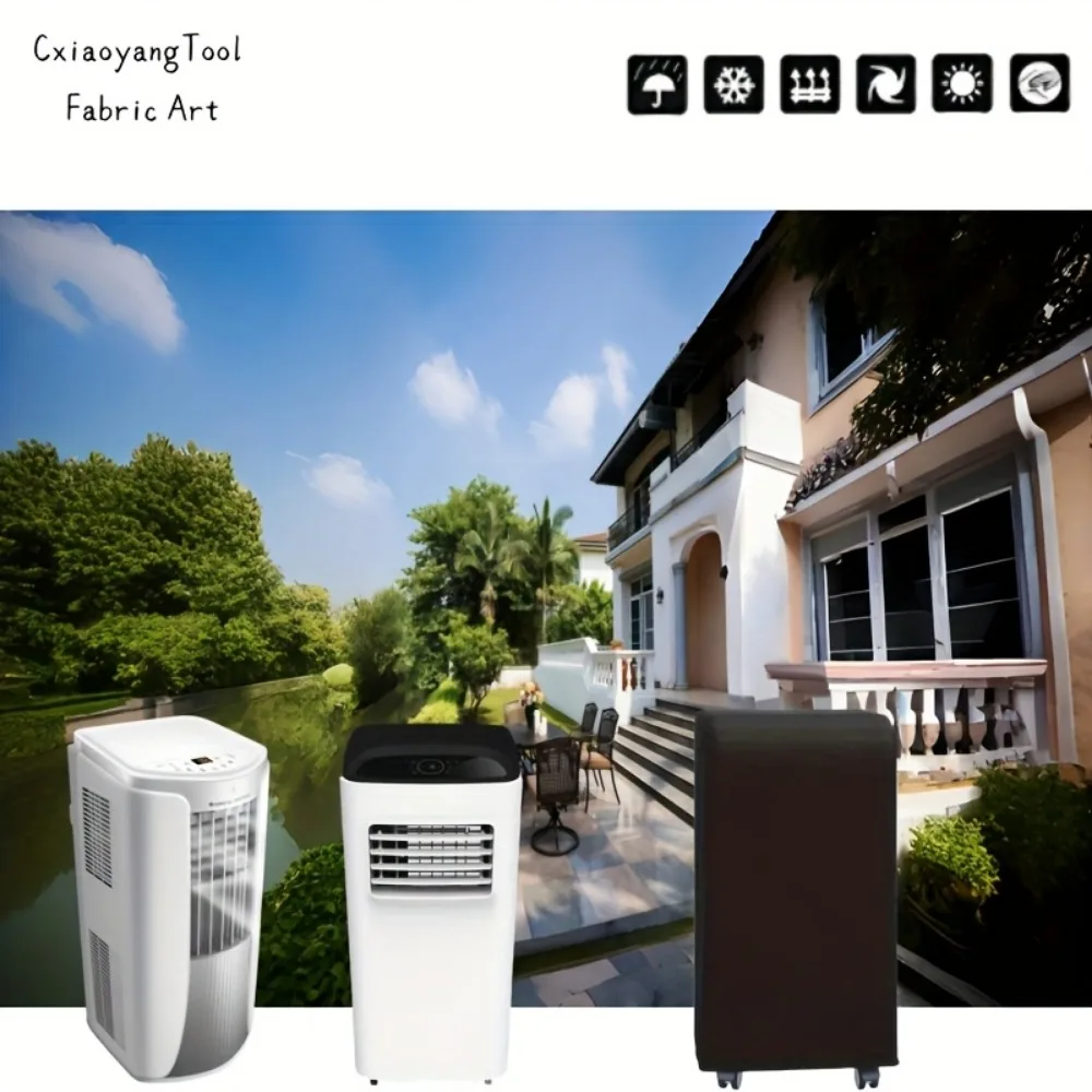 Air Conditioning Cover Storage Cover Portable Dust Bag, Suitable for Outdoor and Indoor Use, Window Air Conditioner view 2