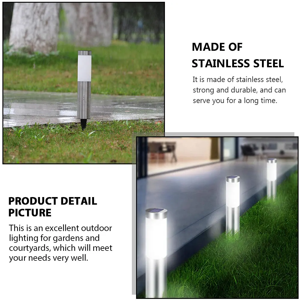 

Solar LED Lawn Light Outdoor Cylindrical Solar Light Waterproof Garden L Lighting Rechargeable