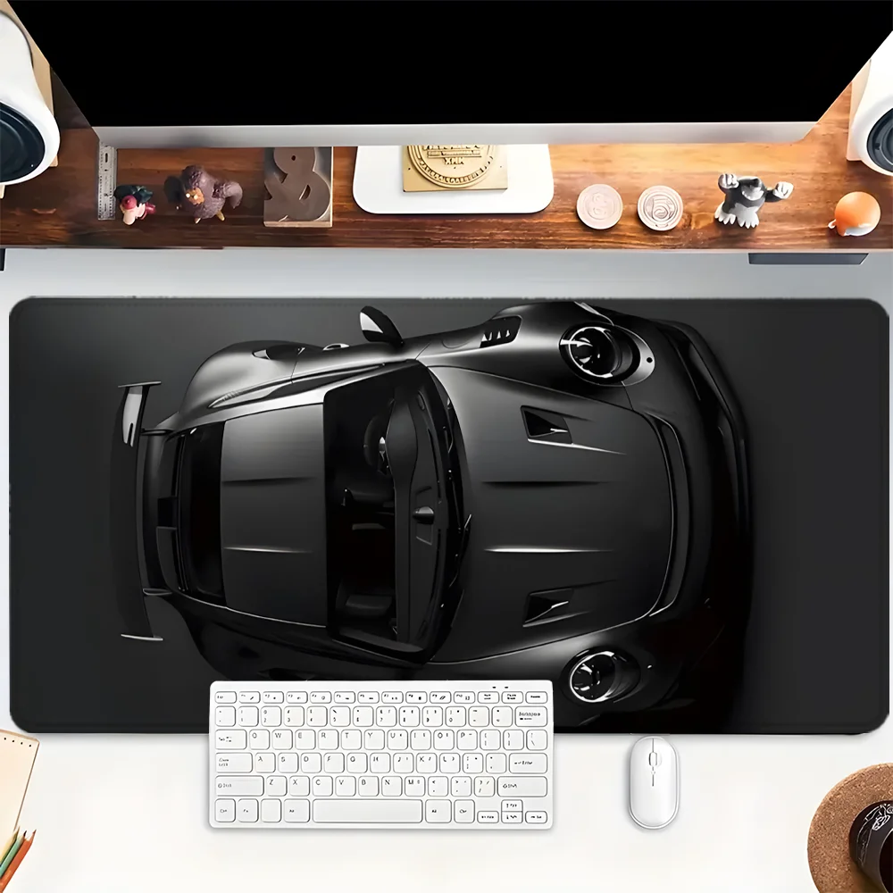 Racing Car Mouse Pad Cute XXL Gaming Mousepad Rubber Base with Stitched Edge Non-Slip Desk Pad Large Computer Desk Accessories