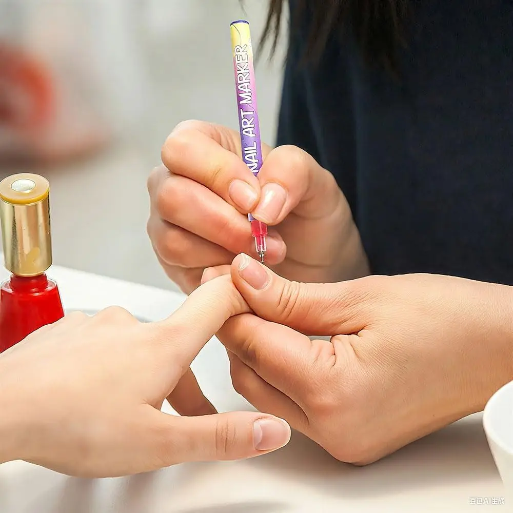 

Новые 12-цветные маркеры для дизайна ногтей для гелевых ногтей, набор ручек для дизайна ногтей «сделай сам», водостойкий маркер для дизайна ногтей