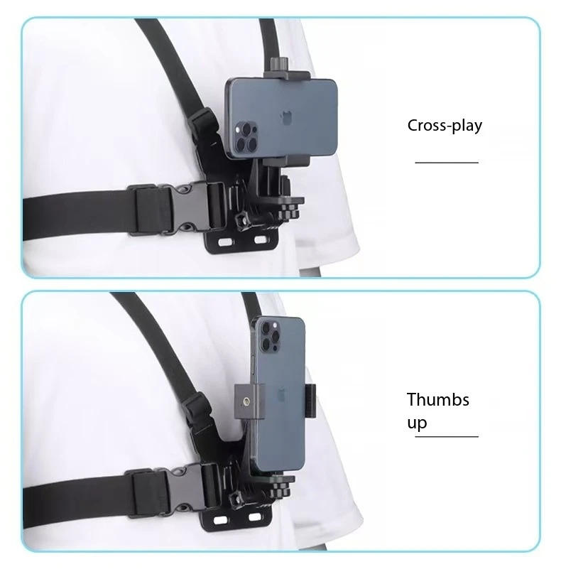 

Chest Strap Rotate Phone Mount Holder For iPhone Samsung Smartphone Belt Body Harness Holder Adjustable Chest Harness Stand